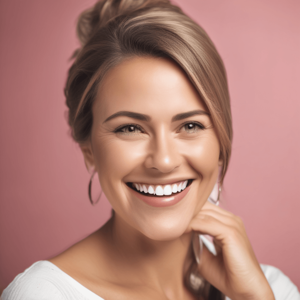 Image for A close-up portrait of a happy customer wearing a 