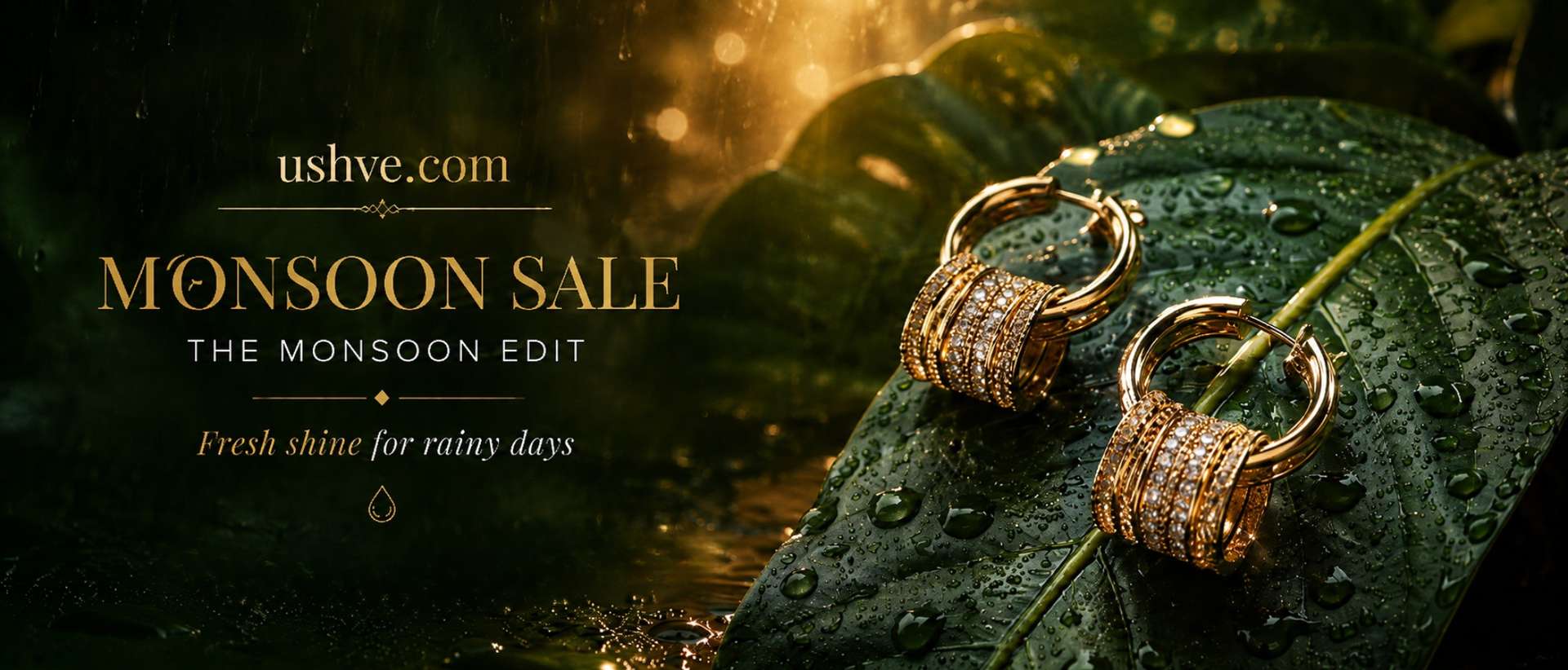 Ushve Holi jewellery banner