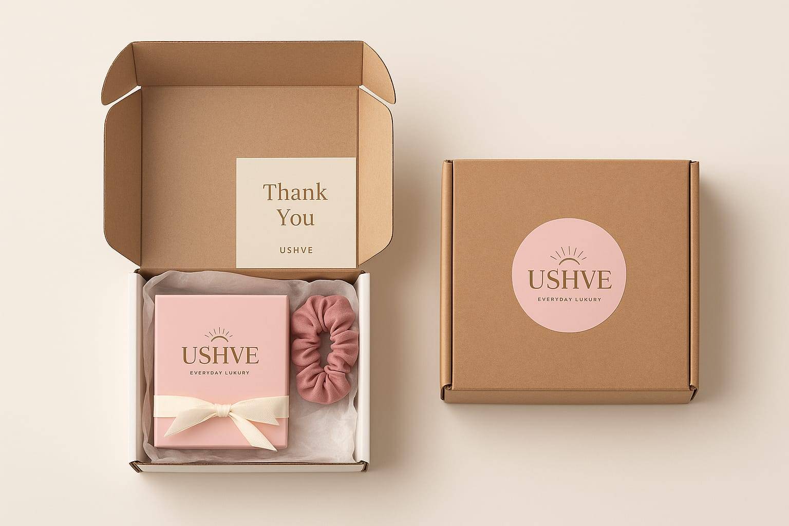 Unboxing Ushve packaging