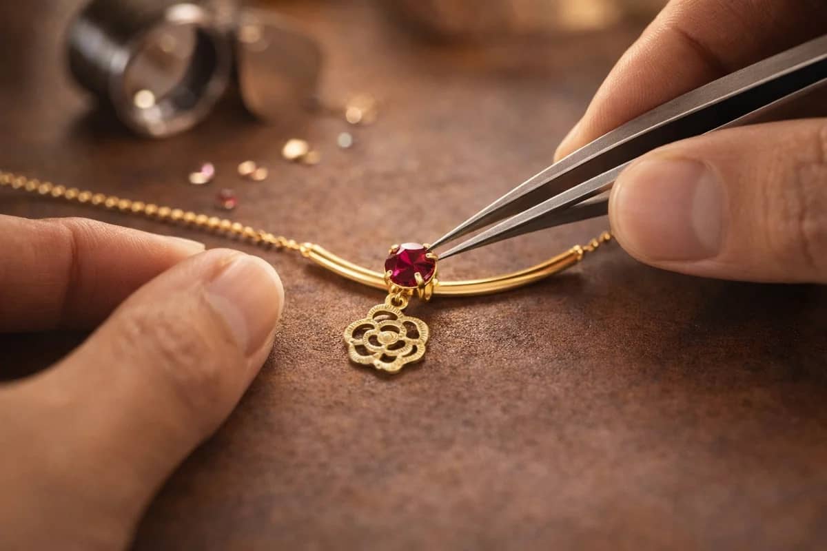 Ushve craftsmanship — stone setting